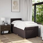 vidaXL Sommier à lattes de lit avec matelas Marron foncé 80x200 cm
