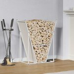 vidaXL Portant de bois chauffage blanc 69 5x35x81 cm