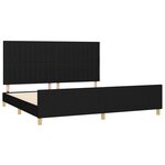 vidaXL Cadre de lit sans matelas noir 200x200 cm tissu