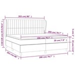vidaXL Sommier à lattes de lit avec matelas Gris foncé 200x200cm Tissu