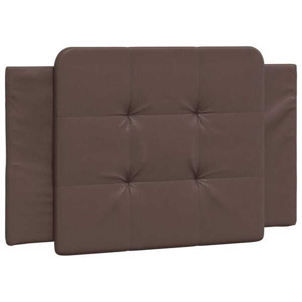 vidaXL Coussin de tête de lit marron 90 cm similicuir