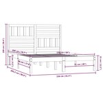 vidaXL Cadre de lit sans matelas 150x200 cm bois massif de pin