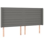 vidaXL Sommier à lattes de lit matelas LED Gris foncé 160x200 cm Tissu