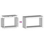 vidaXL Portant de bois de chauffage 100x40x60 cm acier inoxydable