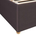 vidaXL Cadre de lit avec matelas Marron foncé 120 x 190 cm tissu