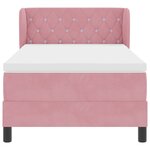 vidaXL Lit à ressorts avec matelas Rose 100 x 200 cm Velours
