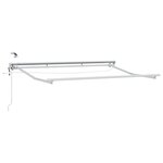 vidaXL Cadre de store électrique avec LED Blanc 3 5 x 2 5 m Aluminium