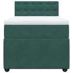 vidaXL Sommier à lattes de lit avec matelas Vert foncé 100x200 cm