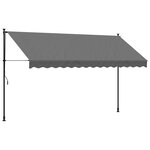 vidaXL Auvent rétractable anthracite 350x150 m tissu et acier
