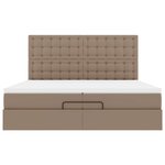 VidaXL Cadre de lit ottoman et matelas cappuccino 200x200cm similicuir