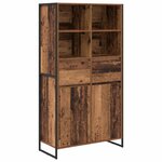 vidaXL Buffet 2 Pièces Bois Ancien 81 x 36 x 150.5 cm Bois d'ingénierie