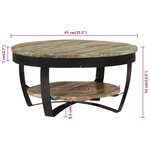 vidaXL Table basse Bois massif de récupération 65x32 cm