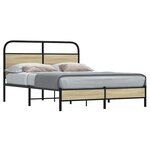 vidaXL Cadre de lit sans matelas 120x190 cm cm chêne sonoma