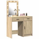 vidaXL Table de Toilette avec tiroir 2 Pièces Marron 50 x 41 x 135 cm