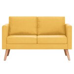 vidaXL Ensemble de canapé 2 Pièces tissu jaune
