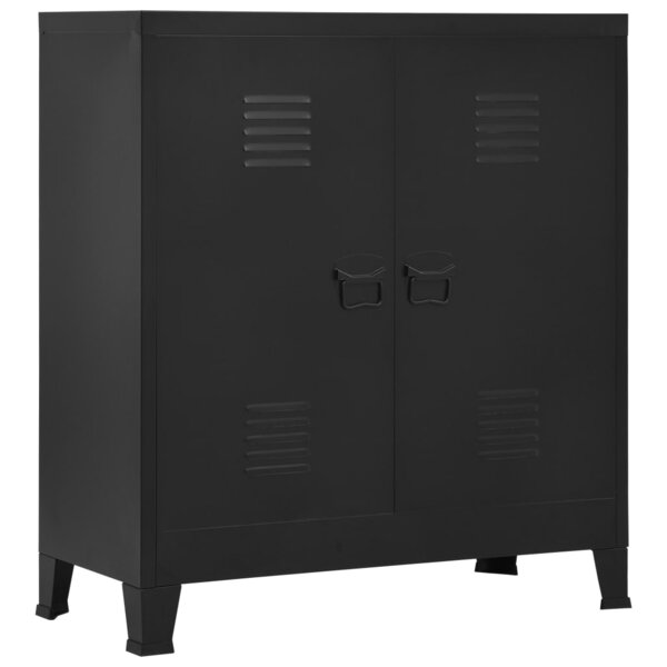 vidaXL Coffre de rangement industriel Noir 90x40x100 cm Acier
