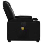 vidaXL Fauteuil de massage inclinable électrique noir similicuir