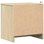 vidaXL Armoire de chevet avec lumières LED chêne sonoma