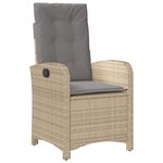 vidaXL Ensemble de Salle à Manger de Jardin 9 Pièces avec Coussins Beige Rotin Poly