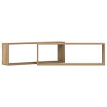 Étagères murales vidaXL en chêne fait main 80x15x26 cm en bois d'ingénierie
