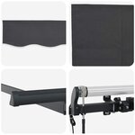 vidaXL Auvent Rétractable Anthracite 400 x 200 cm
