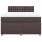 vidaXL Sommier à lattes de lit avec matelas Marron foncé 160x200 cm