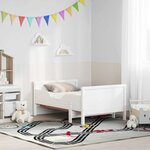 vidaXL Cadre de lit avec matelas Blanc 80 x 200 cm Bois massif en pin