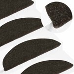 vidaXL Tapis d'escalier auto-adhésifs 30 Pièces anthracite 56x17x3 cm