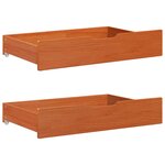 vidaXL Cadre de lit Cire marron 180 x 200 cm Bois de Pin Massif