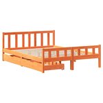 vidaXL Cadre de lit sans matelas cire marron 160x200cm bois pin massif
