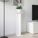 vidaXL Support de Plante Blanc 25 x 25 5 x 100 5 cm Bois d'ingénierie