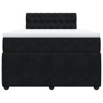 vidaXL Sommier à lattes de lit avec matelas Noir 120x200 cm Velours