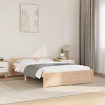 vidaXL Cadre de lit sans matelas bois massif 120x190 cm