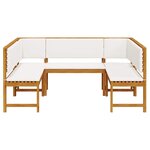 vidaXL Ensemble de banc de jardin 5 Pièces Marron Bois d'acacia massif
