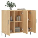 vidaXL Buffet chêne sonoma 90x34x80 cm bois d'ingénierie