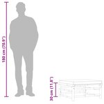 vidaXL Repose-pied de jardin avec coussin blanc crème Bambou