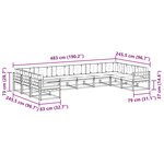 vidaXL Ensemble de canapés d'extérieur 10 pc Blanc et crème