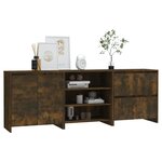 vidaXL Buffets 3 Pièces Chêne fumé Bois d'ingénierie