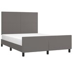 vidaXL Cadre de lit sans matelas gris 140x190 cm similicuir