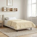 vidaXL Duvet complet toute l'année Matelassé Crème 140 x 220 cm