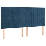vidaXL Sommier à lattes de lit et matelas Bleu foncé 160x200cm Velours