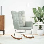 vidaXL Chaise à bascule Gris clair Velours