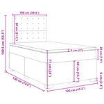 vidaXL Sommier à lattes de lit matelas cappuccino 120x190cm similicuir
