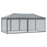 vidaXL Tente de réception pliable avec parois Anthracite 3x6 m
