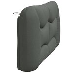 vidaXL Coussin de tête de lit Hvar gris foncé 160 cm tissu
