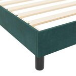 vidaXL Cadre de lit avec tête de lit Vert foncé 140 x 190 cm Velours
