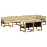 vidaXL Ensemble de canapés d'extérieur 8 Pièces Blanc et Beige