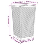 vidaXL Jardinières 4 Pièces marron 32 5x32 5x57 cm polypropylène