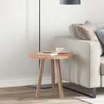 vidaXL Plateau de table Marron clair Ø 50 x 2.5 cm Chêne massif