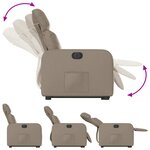 vidaXL Fauteuil inclinable électrique cappuccino similicuir